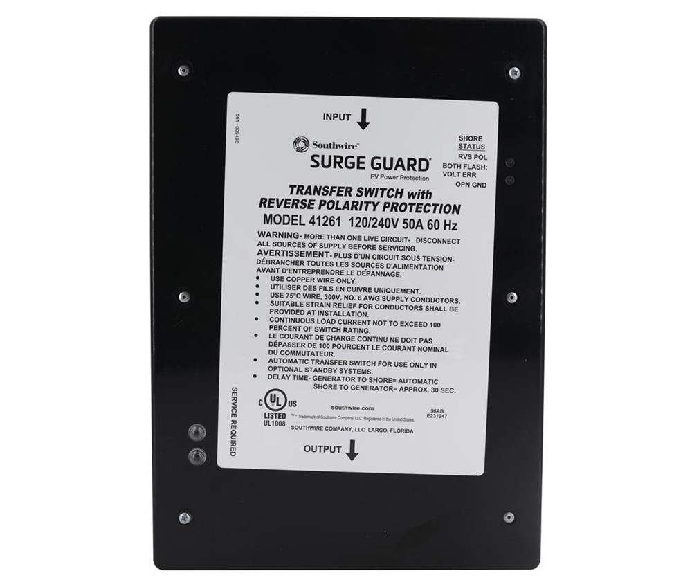 Southwire 41261-011 50 Amp Automatic RV Transfer Switch